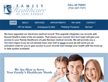 Tablet Screenshot of familyhealthcareoflakenorman.org